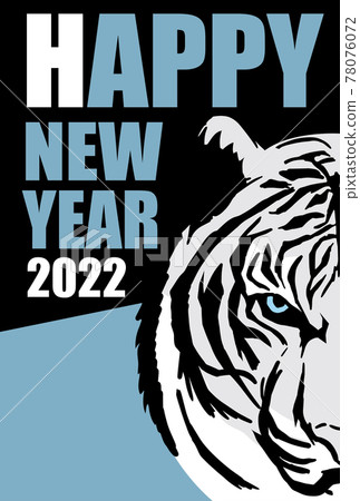 2022年新年賀卡設計老虎真虎年 2022年新年賀卡設計老虎真虎年 78076072