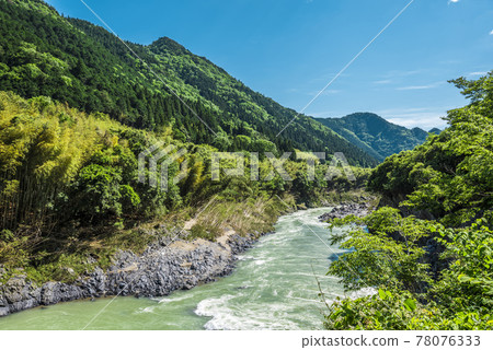《岐阜縣》日一曾町飛騨川飛騨峽谷 78076333