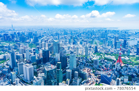 東京中央東京塔航拍照片 東京中央東京塔航拍照片 78076554