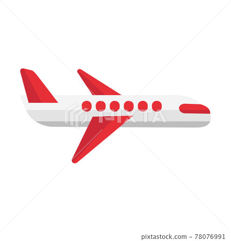 Cartoon vector illustration isolated object transportation airplane Cartoon vector illustration isolated object transportation airplane 78076991