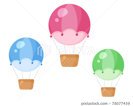 Cute air balloon illustrations_3 78077439