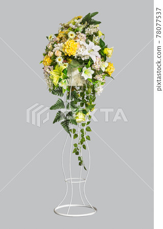 Flower bouquet on stand 78077537