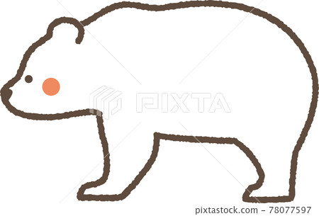 Polar bear cute illustration Polar bear cute illustration 78077597