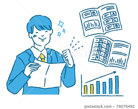 成績優秀的男同學報告成績 78078492