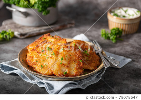 Original latkes with garlic Original latkes with garlic 78078647