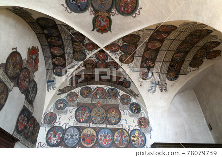 Prague dome caste building detail 78079739