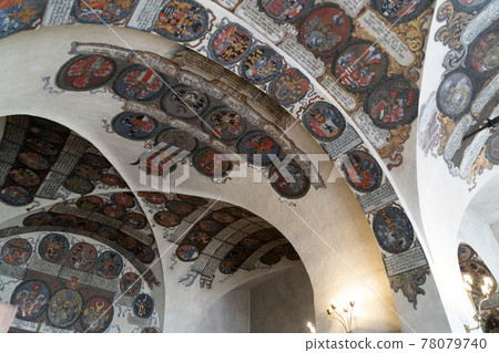 Prague dome caste building detail 78079740