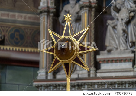 interior of Prague dome caste saint vitus church detail interior of Prague dome caste saint vitus church detail 78079775