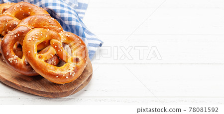 Fresh baked homemade pretzel. Beer snack Fresh baked homemade pretzel. Beer snack 78081592