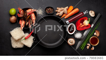 Ingredients for wok cooking 78081681