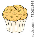 muffin.cupcake Homemade bakery. Vector and illustration  78081866