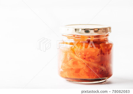 Jar of Korean Kimchi, fermented cabbage Jar of Korean Kimchi, fermented cabbage 78082083