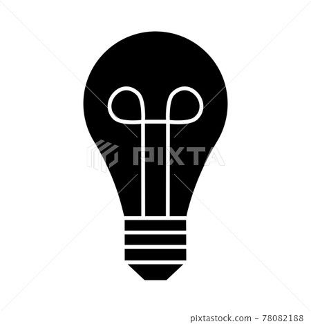 Simple Bulb Icon Isolated on White. Vector... - Stock Illustration ...