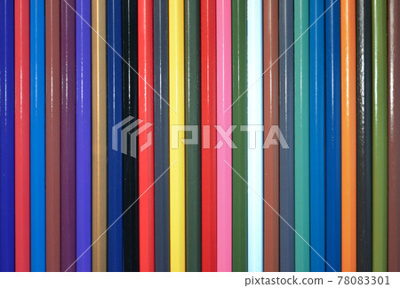A background of multi-colored pencils for drawing lined with even stripes. Hobby and education concept.. A background of multi-colored pencils for drawing lined with even stripes. Hobby and education concept.. 78083301