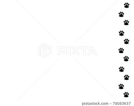 貓腳印的爪子輪廓圖右小 78083637