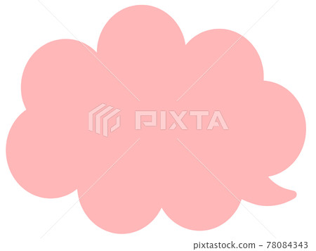 右下為雲狀多雲氣球插畫素材無邊界粉色 78084343