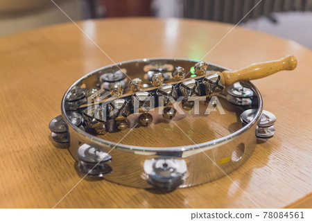 Image of a tambourine or tambourine popular traditional music instrument. 78084561