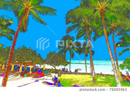 夏威夷（無雲版夏威夷檀香山威基基） 78085963