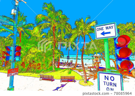 夏威夷（無雲版夏威夷檀香山威基基） 78085964