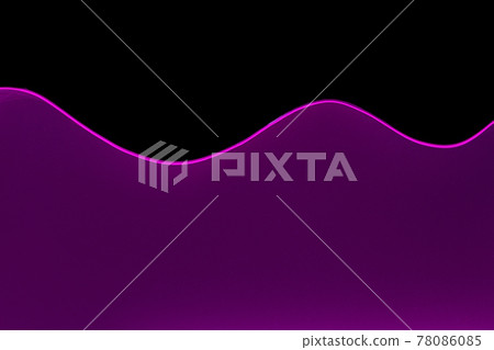 Waving water in aquarium in neon light against black background 78086085