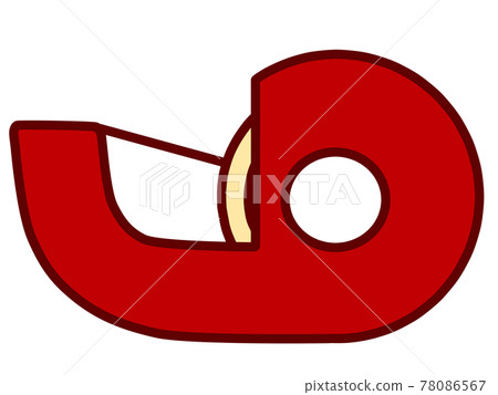 Illustration material of red cellophane tape 03 78086567