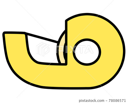 黃色玻璃紙膠帶插圖素材 78086571