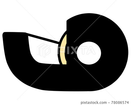Illustration material of black cellophane tape Illustration material of black cellophane tape 78086574