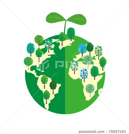 通過植樹保護環境的圖像插圖 78087265