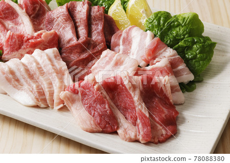 Assorted grilled beef and pork 78088380