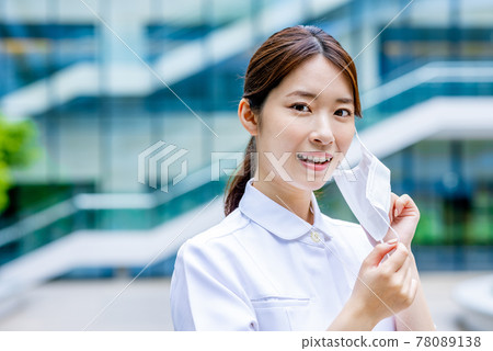 Nurse wearing mask image shooting cooperation "LINK FOREST" 78089138