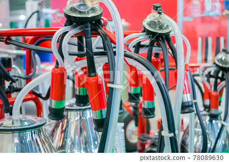 Teat cups of automated cow milking suction machine Teat cups of automated cow milking suction machine 78089630