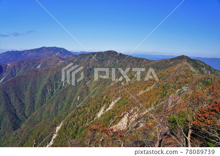 Ridge from the summit of Mt. Shakka to Mt. Hakkyo 78089739
