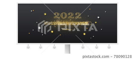 The coming of the new year 2022. Christmas banner 78090128