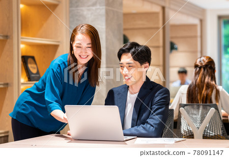 People working in the office Shooting cooperation "+ SHIFT NOGIZAKA" 78091147