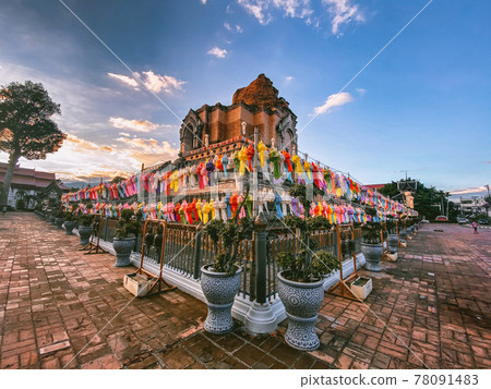 Wat Chedi Luang during Loy Khratong in Chiang Mai, Thailand Wat Chedi Luang during Loy Khratong in Chiang Mai, Thailand 78091483