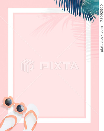 粉紅色背景與夏天的形象 78092900