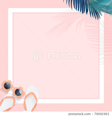 粉紅色背景與夏天的形象 78092901