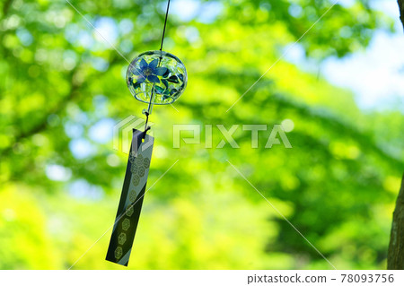 A wind chime in a refreshing garden 1 78093756