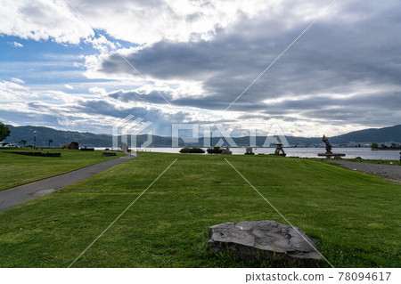 View from the shore of Lake Suwa 78094617