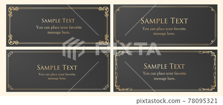 優雅的框架。裝飾設計零件集 78095321