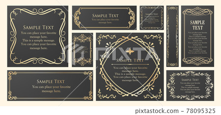 Elegant frameset. Decorative design parts set 78095325