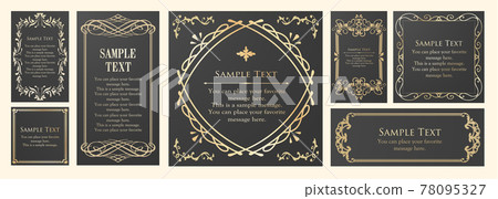 Elegant frameset. Decorative design parts set 78095327