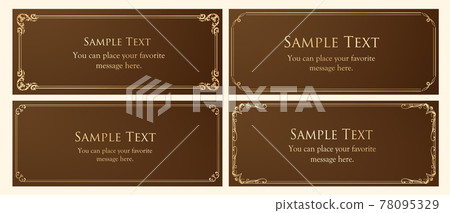 Elegant frameset. Decorative design parts set 78095329