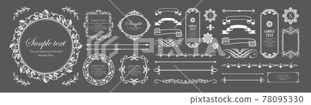 Elegant frameset. Decorative design parts set 78095330