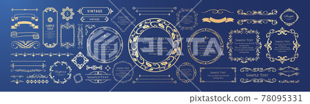 Elegant frameset. Decorative design parts set 78095331