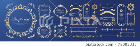 Elegant frameset. Decorative design parts set 78095333
