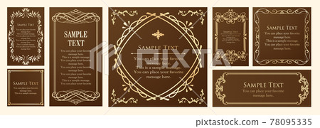 Elegant frameset. Decorative design parts set 78095335