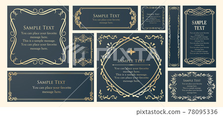 Elegant frameset. Decorative design parts set 78095336