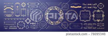 Elegant frameset. Decorative design parts set 78095340