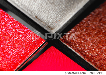 Eye shadows make-up cosmetic palette close up 78095993